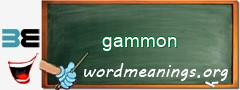 WordMeaning blackboard for gammon